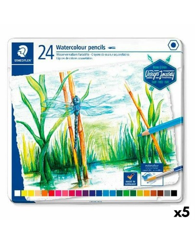 Staedtler Design Journey Lápices Acuarelables (Set de 5), Colores Vibrantes para Arte y Creatividad
