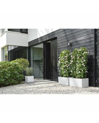 Vaso Quadrato Elho 29x29x49,5 cm Bianco - Moderno per Interni ed Esterni