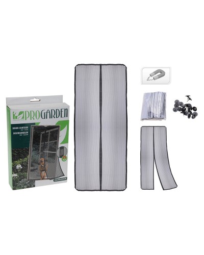 Moustiquaire Magnétique Progarden | Porte en Fibre de Verre Noire | 50 x 220 cm
