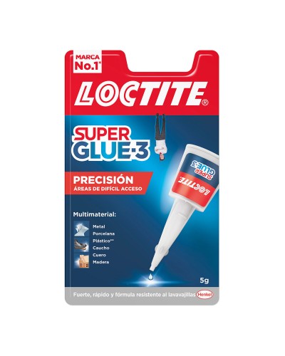 Loctite Precision Super Glue Gel Transparente para Reparaciones de Alta Precisión.
