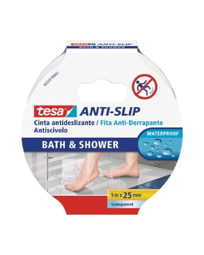 Självhäftande band TESA Anti-slip bath & shower 5 m Slirsäker