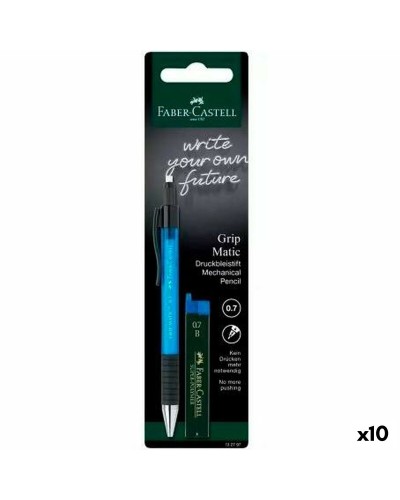 Vulpotlood Faber-Castell Grip  Matic Blauw 0,7 mm (10 Stuks)
