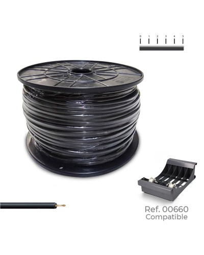 Cable Eléctrico Unipolar Negro Sediles 400 m h07z1-k - Bobina para Cableado
