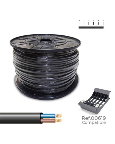 Black Electrical Cable SediTubo 300m | Coil | Domestic and Industrial Use

