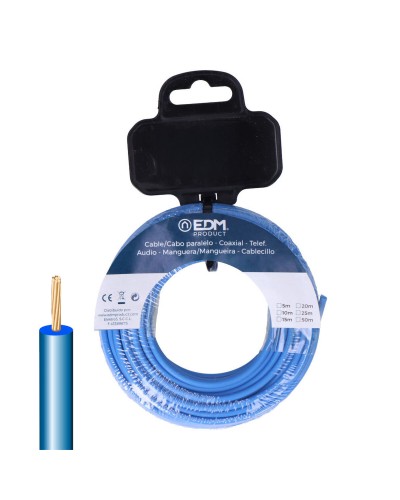 Single-line elektrische kabel EDM 28578 Blauw 15 m h07z1-k