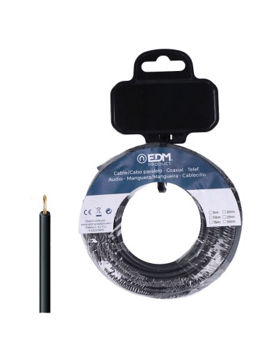 Single Core Electrical Cable EDM Black 15 m H07Z1-K
