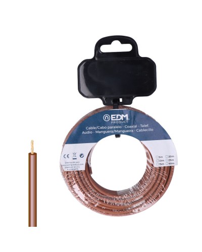 Cable eléctrico Unipolar EDM Marrón H07Z1-K de 20m
