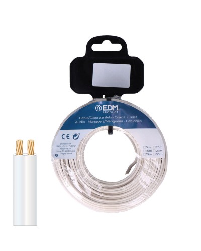 Weißes EDM-Parallelkabel 50 Meter für Audio
