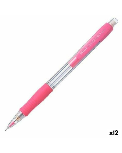 Pilot Super Grip Portamine, 0,5 mm, Rosa, Confezione da 12