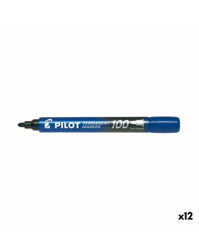 Permanent markörpenna Pilot SCA-100 Blå (12 antal)