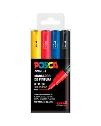 POSCA PC-1M Rotuladores Artísticos de Punta Fina - Set Multicolor para Dibujo y Escritura
