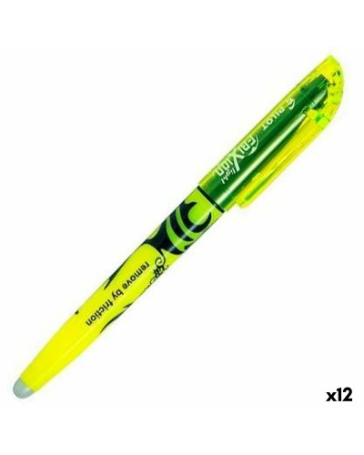 Pilot Frixion Light Textmarker Gelb, Keilspitze, Radierbare Tinte (12)
