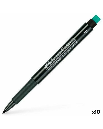 Permanent markörpenna Faber-Castell Multimark 1513 F Svart (10 antal)