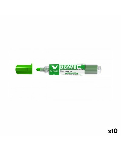 Pilot V Board Master Marker: Refillable, Green, Pack of 10
