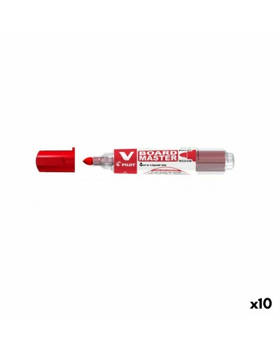 Rotulador Pilot V Board Master para pizarra blanca, rojo (10 unidades)
