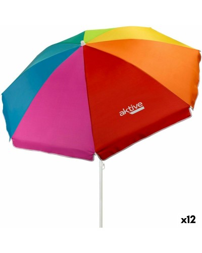 Parasol Multicolore Aktive en Acier, 180 x 185 x 180 cm
