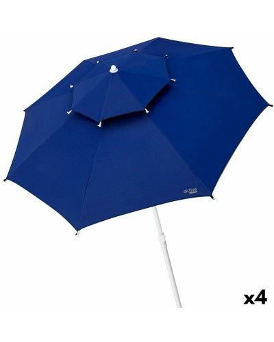 Parasoll Aktive Blauw Metaal Glasvezel 280 x 260 x 280 cm (4 Stuks)