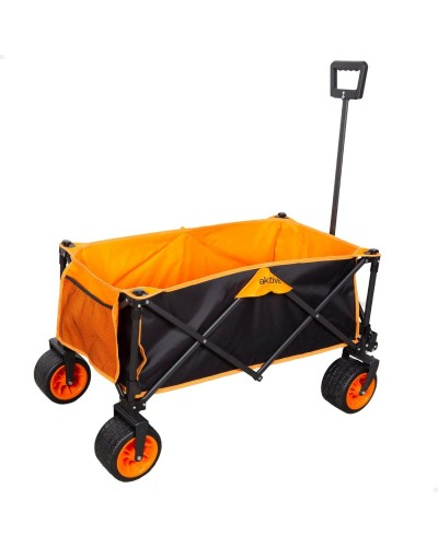 Multifunctionele kar Aktive Oranje Polyester PVC Staal 86 x 108 x 44 cm Opvouwbaar Strand