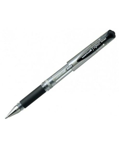 Uni-Ball Signo Broad Penne a Inchiostro Liquido, Nero (12 Pezzi), Punta 0,6 mm, Scrittura Liscia