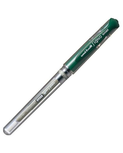 Uni-Ball Signo Broad Green Liquid Ink Pens 0.6 mm, Pack of 12
