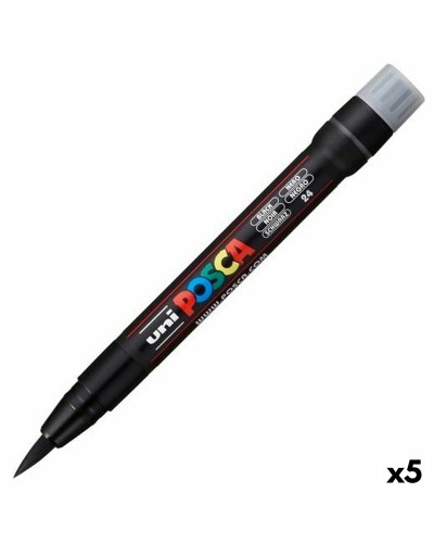 Feutres POSCA PCF-350 Pointe Moyenne Noir (5 pcs) pour Dessins et Écritures
