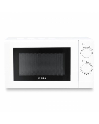 Micro-ondes Flama 700W Blanc 20L - Cuisson Rapide & Facile
