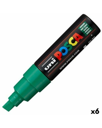 Marqueurs POSCA PC-8K Vert, Lot de 6, Pointe Moyenne, Idéaux pour l'Art et l'Artisanat
