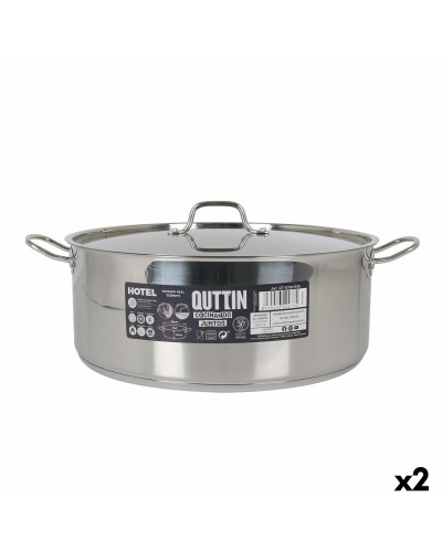 Cacerola Quttin Aluminio de 36 x 14 cm con Tapa (Set de 2)
