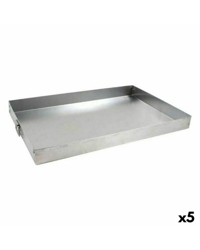 Stampo Rettangolare VR Argentato in Alluminio 45x31x3,5 cm, Confezione da 5