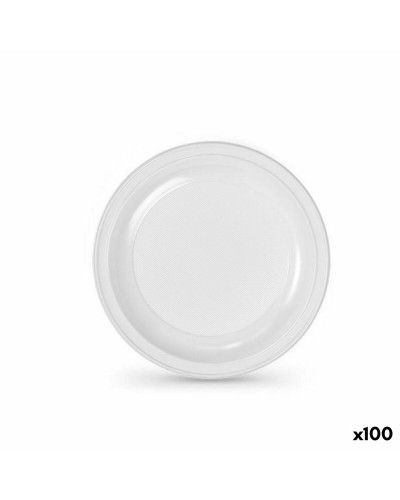 Algon White Reusable Plastic Plates | 6 Pcs | 22x22x1.5cm | Ideal for Every Occasion
