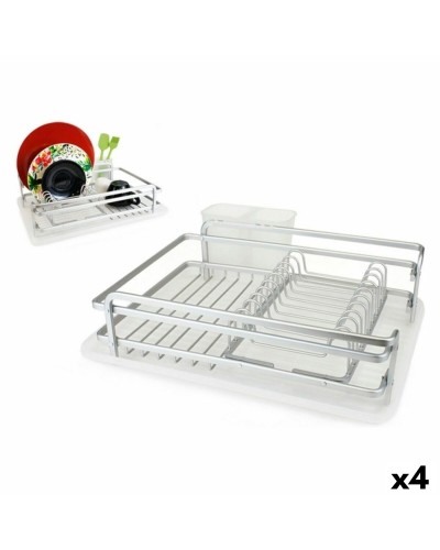 Scolapiatti Confortime Alluma da Lavandino in Alluminio 43 x 32 x 12 cm (Set da 4)