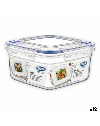 Boîtes à déjeuner hermétiques en plastique Dem 500 ml, lot de 12 pour la conservation des aliments.
