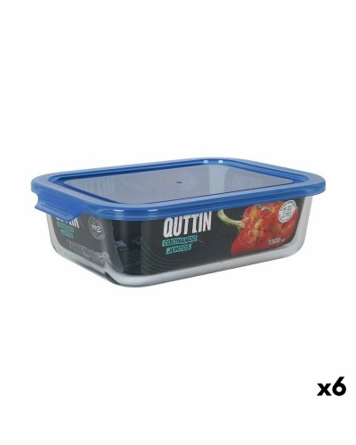 Quttin Rectangular Blue Lunch Box 23x17.5x7cm with Lid (6 Units)
