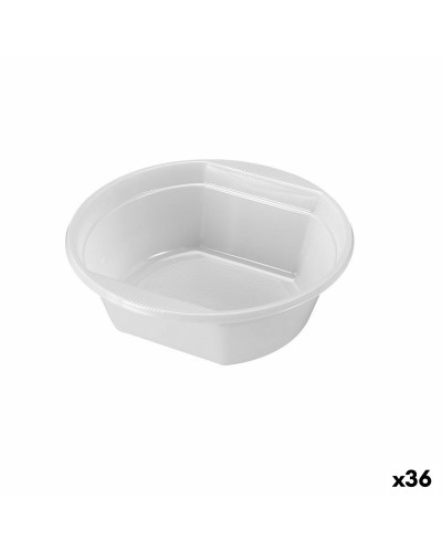 Set med återanvändbara skålar Algon 500 ml Vit Plast 6 Delar (36 antal)