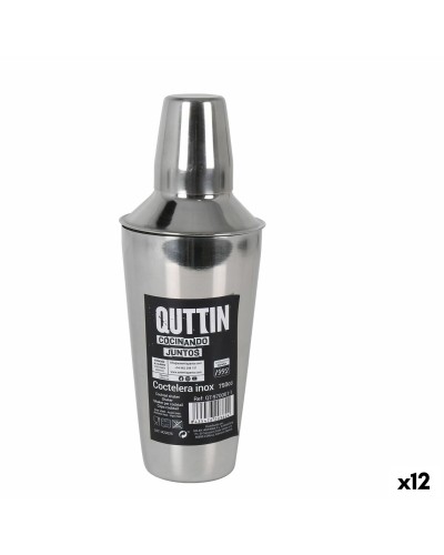 Shaker Cocktail Quttin Acier Inoxydable 750ml, Polyvalent et Durable pour Préparer de Délicieux Cocktails
