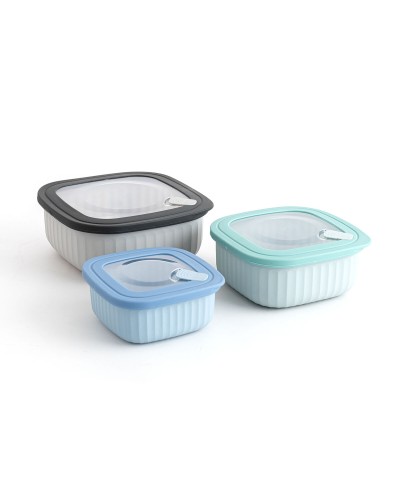 Lunchbox-Set Bidasoa Mia Bunt Kunststoff Ohne BPA 450 ml 850 ml 1,4 L 3 Stück