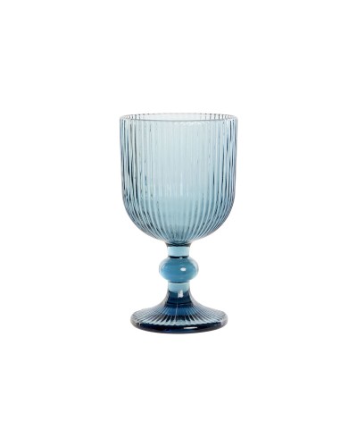 Setti laseja DKD Home Decor Sininen Kristalli 240 ml