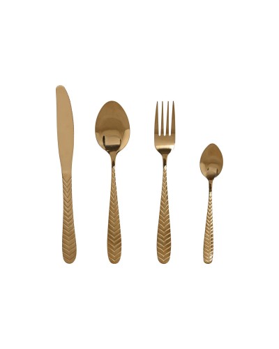 Cubiertos ESPRIT Dorados de Acero Inoxidable | 16 Piezas | 22,5 cm
