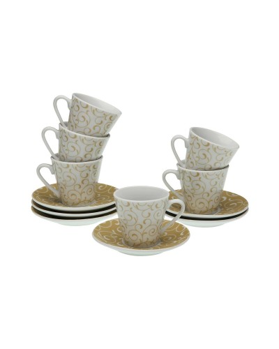 Juego de 6 Tazas con Plato Versa Serpentine Porcelana