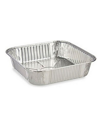 Ensemble de Plateaux Multi-Usages en Aluminium Argenté | 20,5 x 6,5 x 20,5 cm
