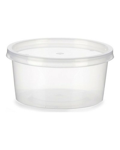 Fiambrera Redonda Transparente | 500ml | Polipropileno | 12,5 x 6 x 12,5 cm
