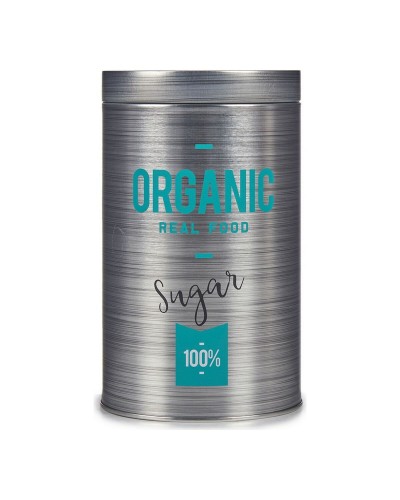 Sugar Tin Gray Jar 10.4 x 18.2 cm - Elegant Kitchen Container
