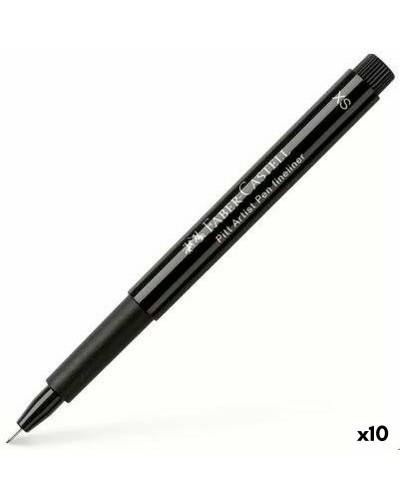 Marcatore Nero Permanente Faber-Castell Pitt Artist (10 Pezzi)