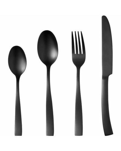 Arthur Martin AM5136 Black 24-Piece Stainless Steel Cutlery Set for Serving
