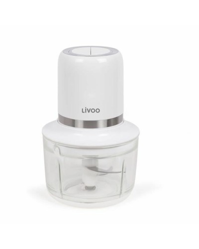 Livoo Elektrischer Zerkleinerer Weiß, 200W, 1.2L - Edelstahl-Zerkleinerer
