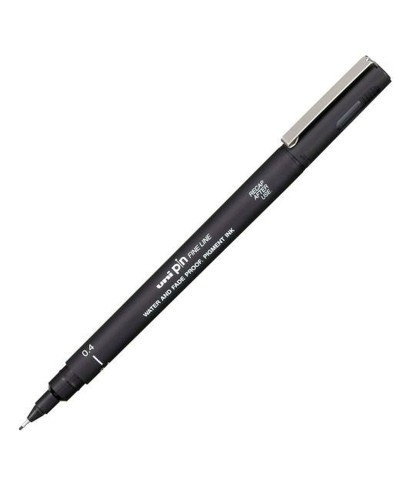 Permanente markeerstift Uni-Ball PIN04-200(S) Zwart 12 Onderdelen