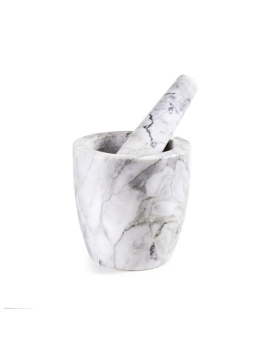 Mortier et Pilon Ibili en Marbre Blanc, 12 cm - Pour Broyer et Piler

