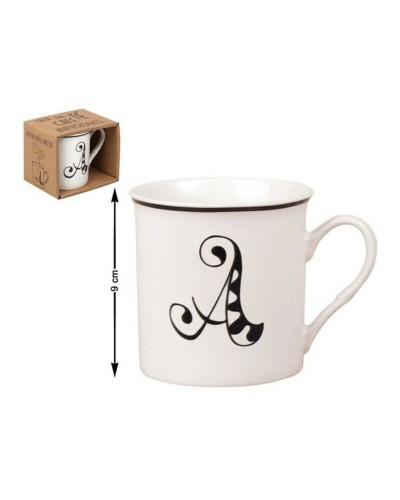 Taza de Cerámica Blanca para Café, Té o Infusiones (350ml)
