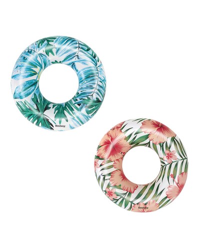 Bestway Palm Tree Inflatable Float Ø 119cm - Blue Pool and Sea
