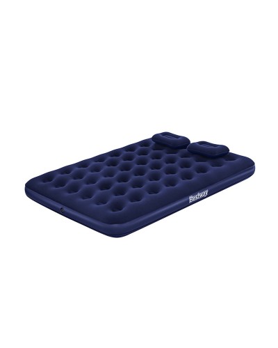 Bestway Dubbel Madrass med Pump och Kuddar 203x152x22 cm Uppblåsbar och Camping 67374